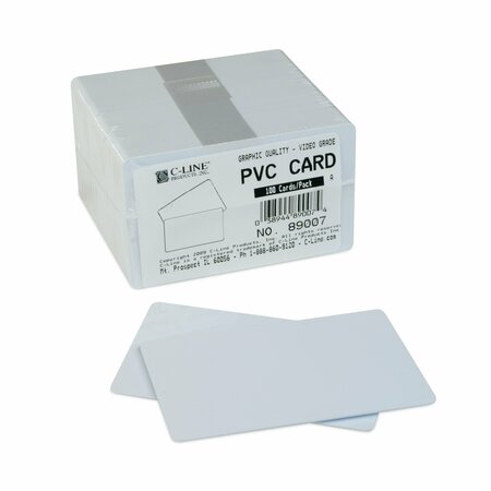 C-Line Products ID Badge Card, 3x2, White, PK100 89007